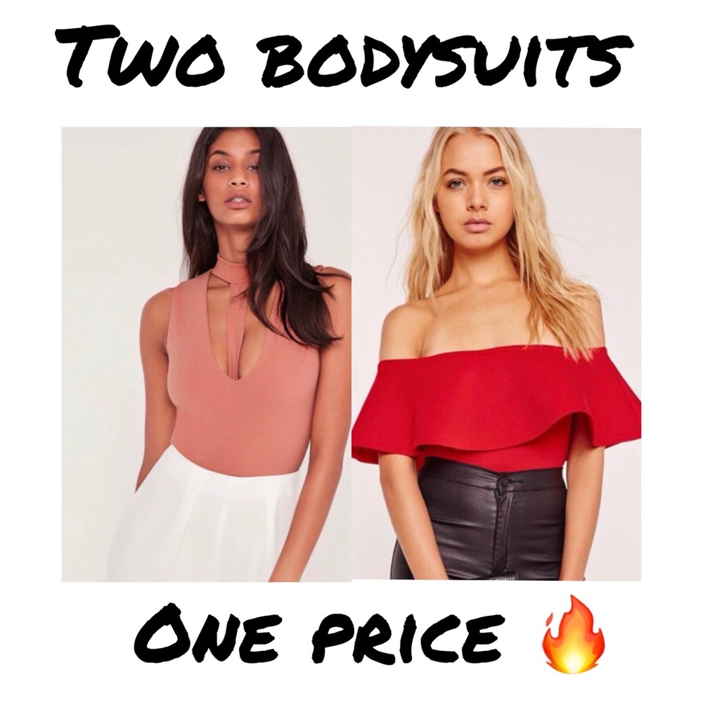 TWO Missguided Bodysuits